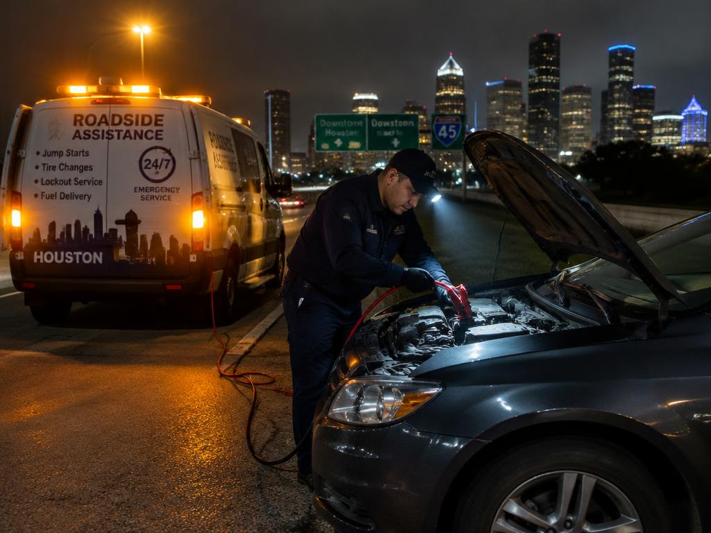 24/7 Emergency Roadside Repair by a mobile mechanic in Houston